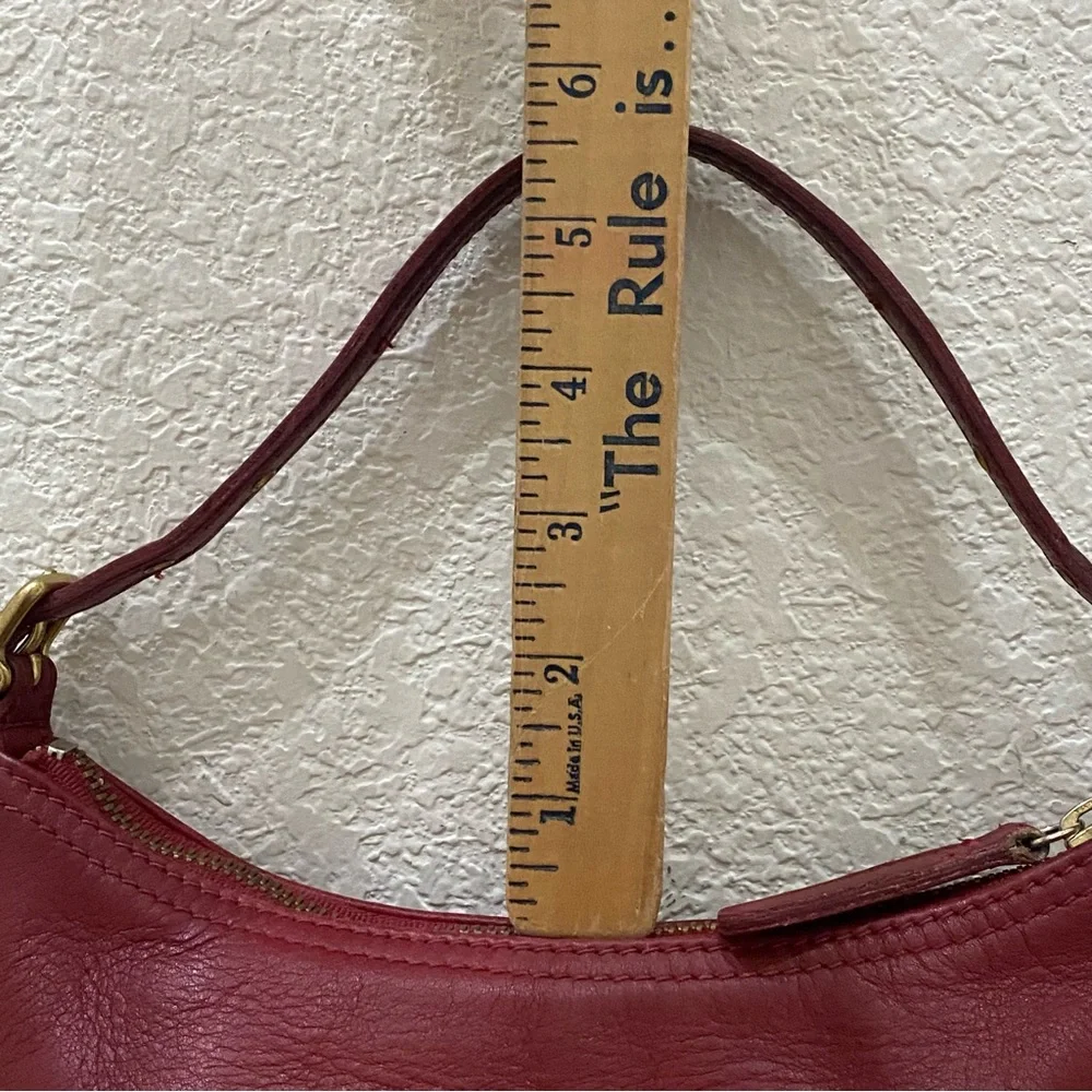 Vintage Y2K COACH 9844 Legacy West Demi Burgundy Red Leather Hobo Mini Bag - Picture 6 of 16